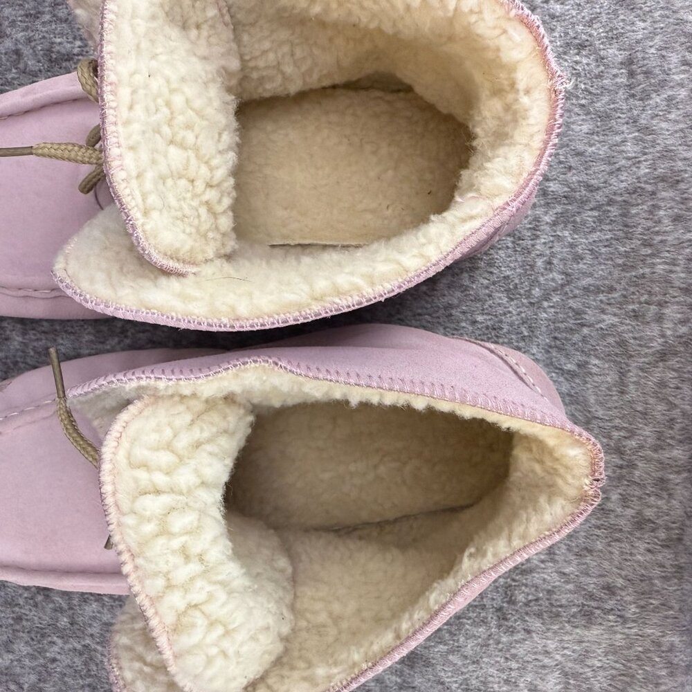 ✅Womens 11 Dije California Lace-Up Moccasin Faux Sherling Casual Comfort Slipper - Picture 6 of 13